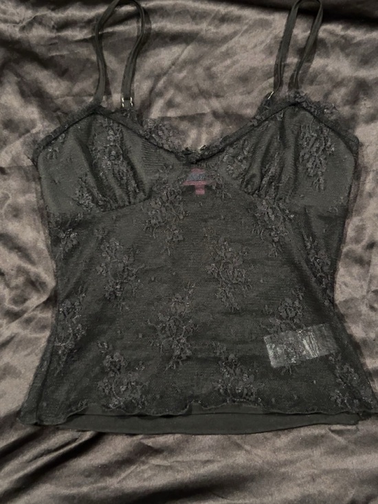 Edikted Tops - Edikted Black Lace Sheer Camisole Tank